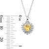 Thumbnail Image 2 of Sterling Silver CZ Birthstone Heart Pendant - 18"