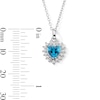 Thumbnail Image 2 of Sterling Silver CZ Birthstone Heart Pendant - 18"