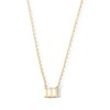 Thumbnail Image 1 of 18K Gold Plated Angel Number Pendant - 16&quot; + 2&quot;