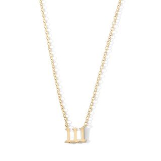 18K Gold Plated Angel Number Pendant