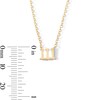 Thumbnail Image 3 of 18K Gold Plated Angel Number Pendant - 16&quot; + 2&quot;