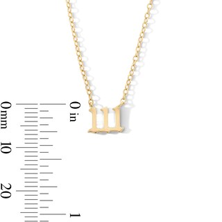 18K Gold Plated Angel Number Pendant