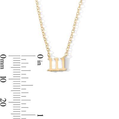 18K Gold Plated Angel Number Pendant