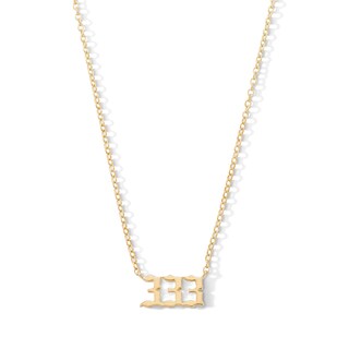 18K Gold Plated Angel Number Pendant