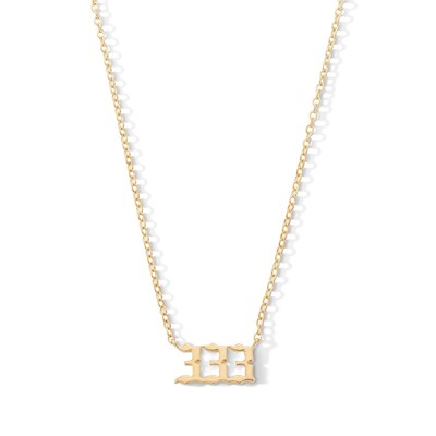 18K Gold Plated Angel Number Pendant