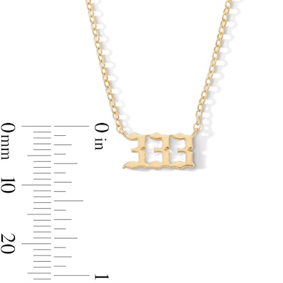 18K Gold Plated Angel Number Pendant