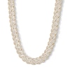 Thumbnail Image 1 of 14K Gold Plated CZ Baguette Cuban Chain Necklace - 19.75&quot;