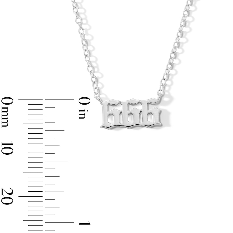 Main Image 3 of Sterling Silver Angel Number Pendant - 16" + 2"