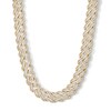 Thumbnail Image 1 of 14K Gold Plated CZ Baguette Cuban Chain Necklace - 24&quot;
