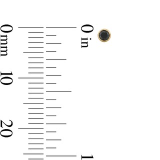 14K Gold CZ 3mm Bezel Stud