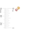 Thumbnail Image 3 of 14K Gold CZ 3mm Pink Bezel Stud - 18G 5/16"
