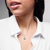 Sterling Silver CZ Halo Birthstone Pendant
