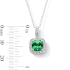 Sterling Silver CZ Halo Birthstone Pendant