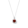 Sterling Silver CZ Halo Birthstone Pendant