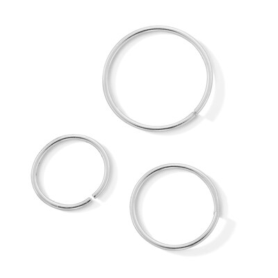 Sterling Silver Nose Hoop Trio