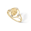 Thumbnail Image 4 of 10K Gold CZ Our Lady of Guadalupe Medallion Ring - Size 7