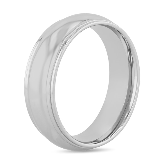 Stainless Steel Dome Double Stepped Edge Comfort Fit Band