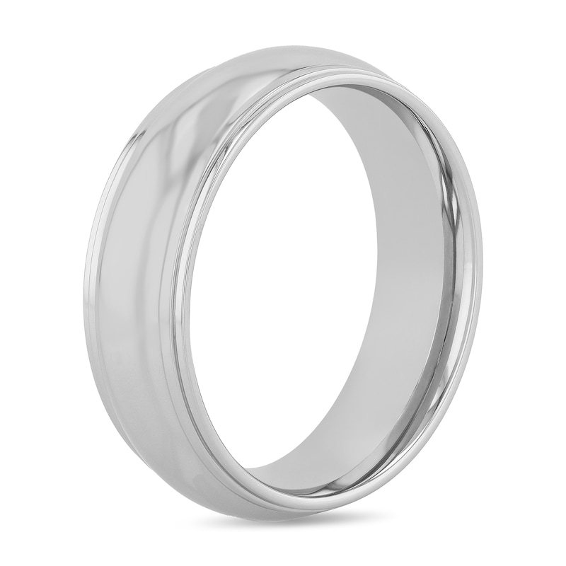 Main Image 2 of Stainless Steel Dome Double Stepped Edge Comfort Fit Band