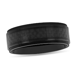 Black Ion Plated and Carbon Fiber Band