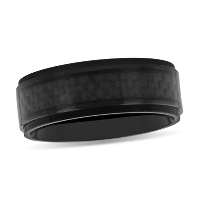 Black Ion Plated and Carbon Fiber Band