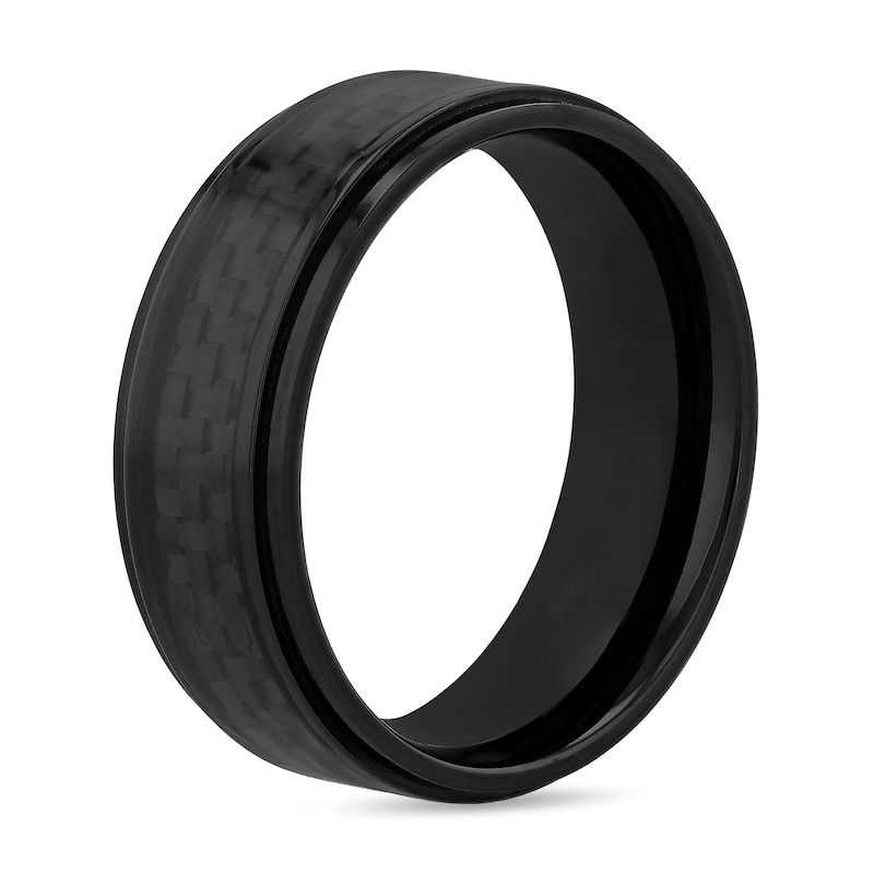 Main Image 2 of Black Ion Plated and Carbon Fiber Band