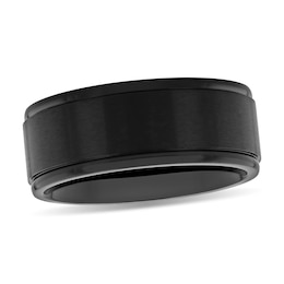 Black Ion Plated Stepped Edge Band