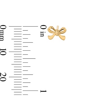 10K Gold Bow Studs