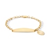 Thumbnail Image 1 of Child’s 10K Hollow Gold Our Lady of Guadelupe ID Bracelet - 5.5"