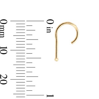 14K Gold Beaded and Twist Hoop Set - 20G 5/16"