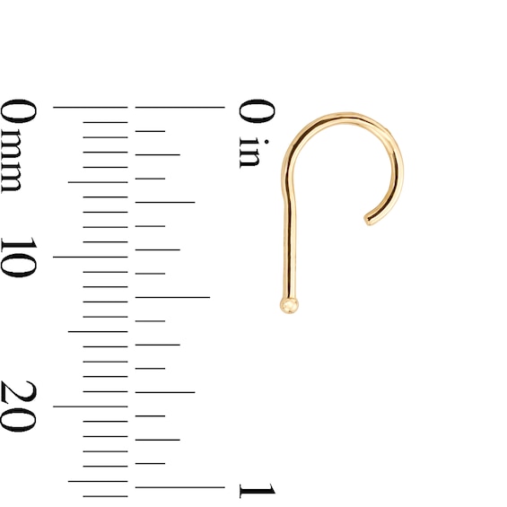 14K Gold Beaded and Twist Hoop Set - 20G 5/16"