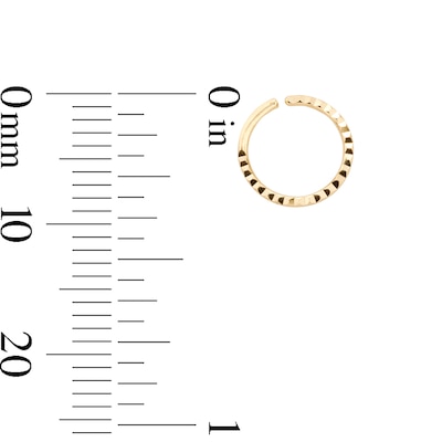 14K Gold Beaded and Twist Hoop Set - 20G 5/16"