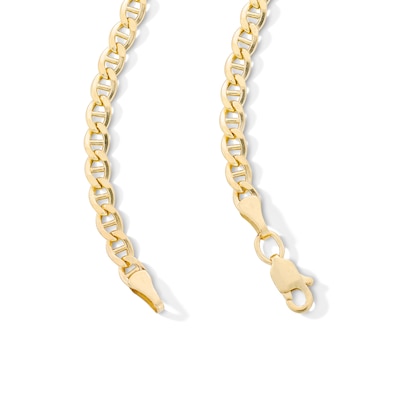 10K Semi-Solid Gold Mariner Chain - 22"