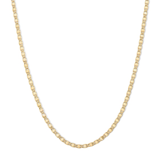 10K Semi-Solid Gold Valentino Chain - 20"
