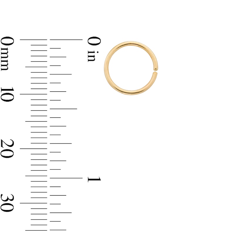 Main Image 5 of 14K Gold Nose Hoop Trio - 20G