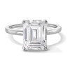 Thumbnail Image 1 of Sterling Silver CZ Emerald Cut Solitaire Ring - Size 7