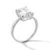 Thumbnail Image 3 of Sterling Silver CZ Emerald Cut Solitaire Ring - Size 7