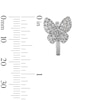 Thumbnail Image 3 of Sterling Silver CZ Butterfly Hoops