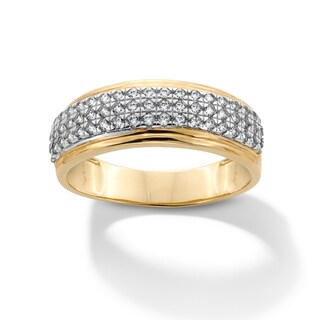 10K Gold CZ Pavé Ring Band - Size 10