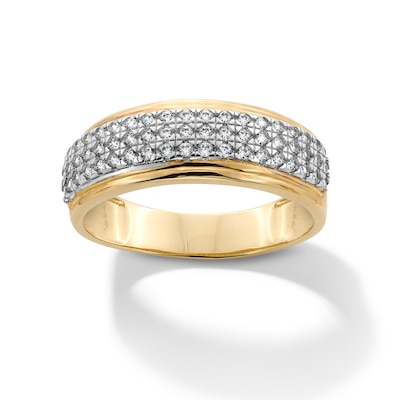 10K Gold CZ Pavé Ring Band - Size 10