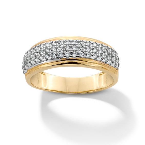 10K Gold CZ Pavé Ring Band - Size 10