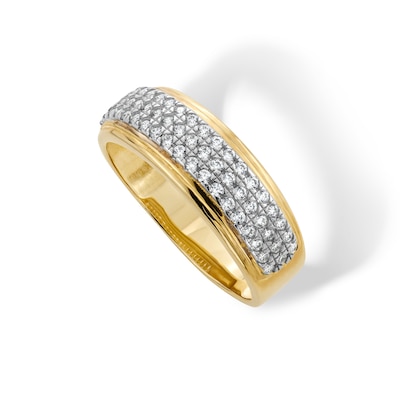 10K Gold CZ Pavé Ring Band - Size 10