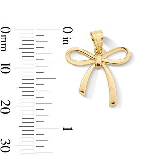 10K Gold Bow Necklace Charm