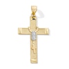 Thumbnail Image 1 of 10K Gold Rosary on Cross Two-Tone Necklace Charm