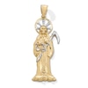 Thumbnail Image 1 of 10K Gold Santa Muerte Two-Tone Necklace Charm