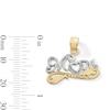 Thumbnail Image 2 of 10K Gold CZ Mom Script Two-Tone Necklace Charm