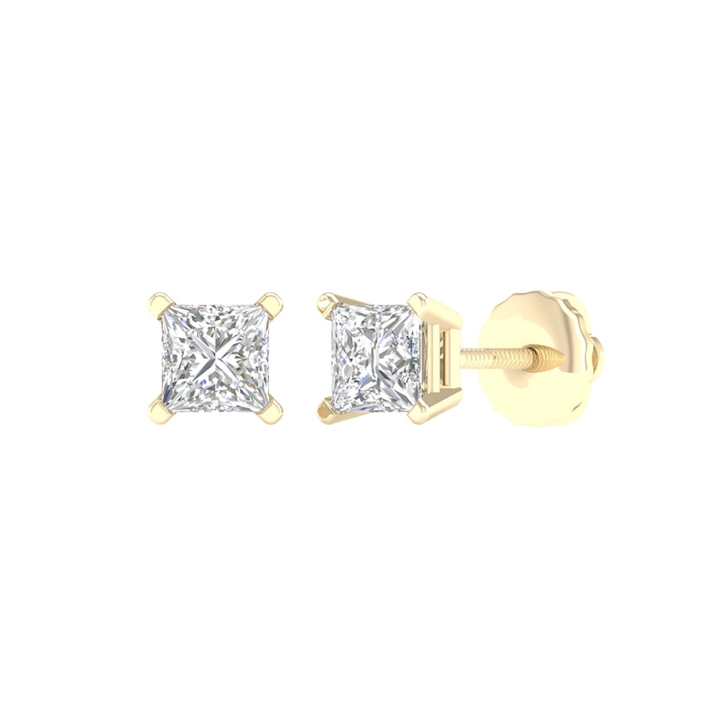 10K Gold / CT. T.W. Lab-Grown Diamond Square Studs
