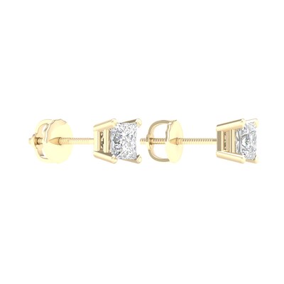 10K Gold / CT. T.W. Lab-Grown Diamond Square Studs