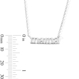 Sterling Silver Mama Pendant - 17" + 2"