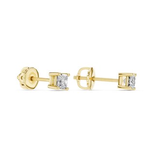 10K Gold 1/ CT. T.W. Lab-Grown Diamond Square Studs