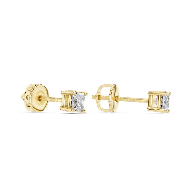 Main Image 3 of 10K Gold 1/4 CT. T.W. Lab-Grown Diamond Square Studs